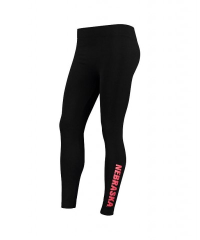 Women's Black Nebraska Huskers Fleece Lined 2.0 Leggings Black $20.89 Pants