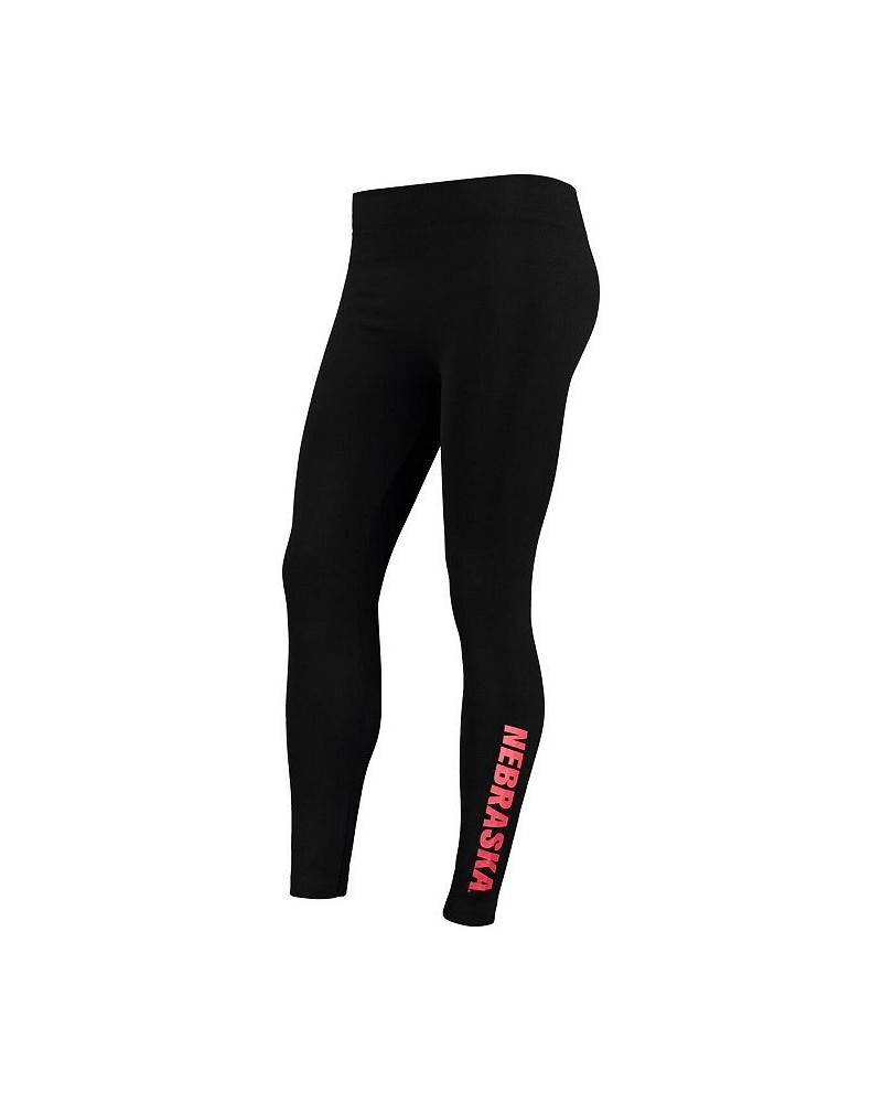 Women's Black Nebraska Huskers Fleece Lined 2.0 Leggings Black $20.89 Pants