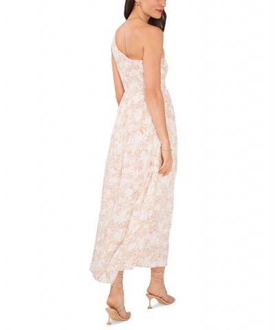 Women's One Shoulder Smocked Dress Etched Palm $50.14 Dresses