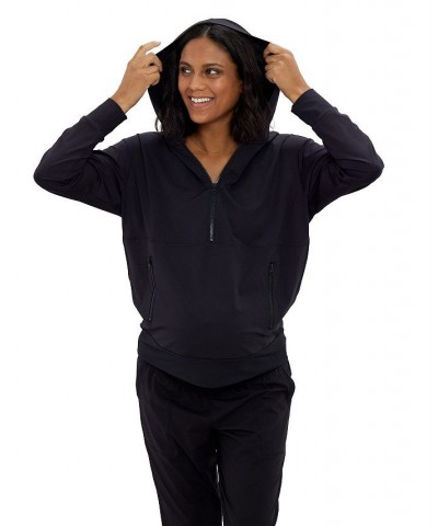 Women's Maternity Ultimate Nursing Pullover Black $51.84 Sweaters