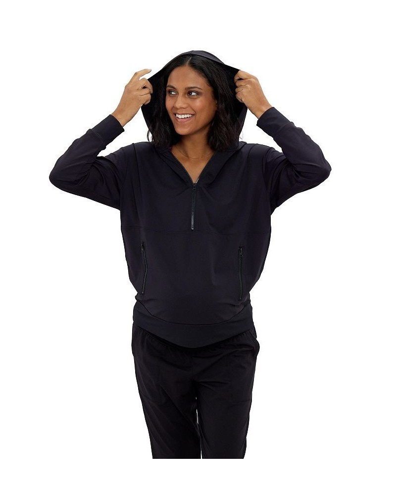 Women's Maternity Ultimate Nursing Pullover Black $51.84 Sweaters