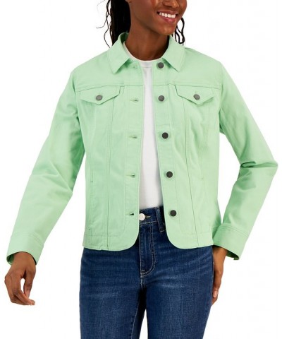 Women's Denim Jacket Pale Pistachio $21.15 Jackets