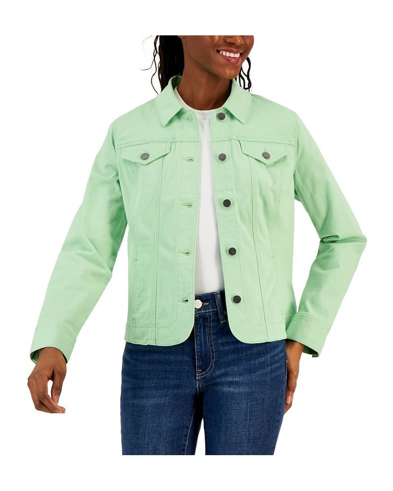 Women's Denim Jacket Pale Pistachio $21.15 Jackets