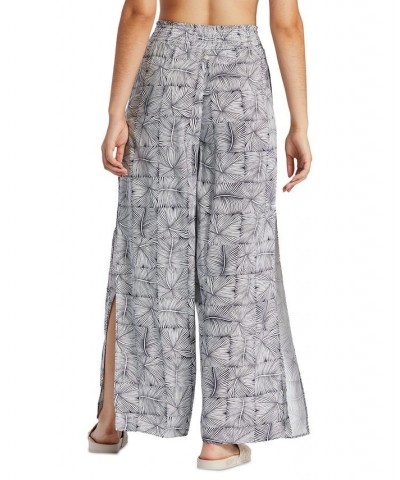 Juniors' Side Slit Tropical Rhythm Pants Mood Indigo Always Wild Big $17.81 Pants