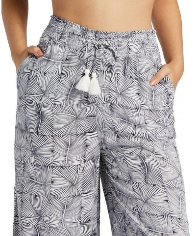 Juniors' Side Slit Tropical Rhythm Pants Mood Indigo Always Wild Big $17.81 Pants