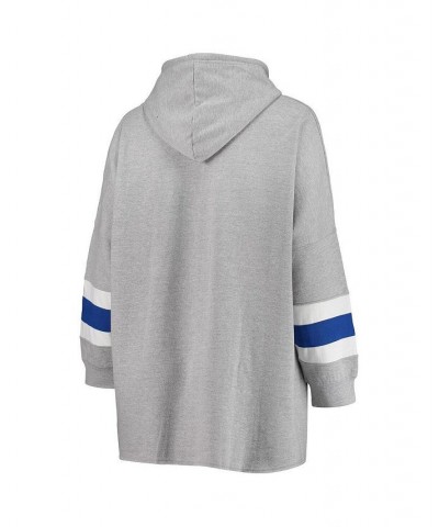 Women's Heathered Gray Florida Gators Plus Size Sleeve Stripe Pullover Hoodie Heathered Gray $37.44 Sweatshirts