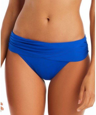 Women's Behind-The-Seams Halter Bikini Top & Matching Bottoms Cobalt $41.08 Swimsuits