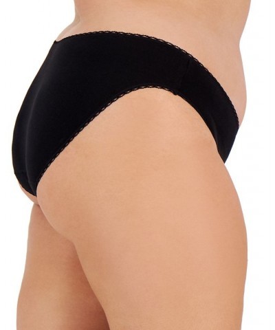 Plus Size Pretty Cotton Bikini Underwear Classic Black $7.56 Panty