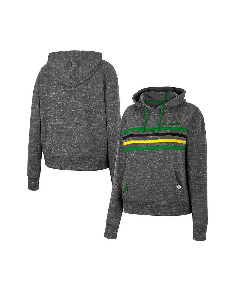 Women's Charcoal Oregon Ducks Backstage Speckled Pullover Hoodie Charcoal $31.02 Sweatshirts