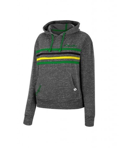 Women's Charcoal Oregon Ducks Backstage Speckled Pullover Hoodie Charcoal $31.02 Sweatshirts