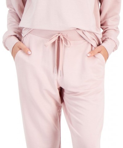 Women's SKECHLUXE™ Restful Crewneck & Drawstring Jogger Pants Pink $13.50 Pants