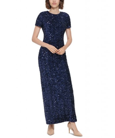 Women's Sequined Back-Slit Evening Gown Twilight $99.60 Dresses