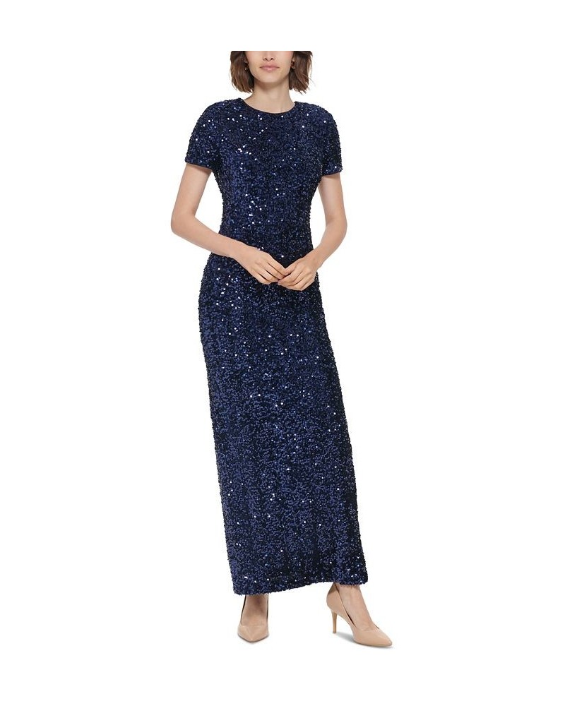 Women's Sequined Back-Slit Evening Gown Twilight $99.60 Dresses