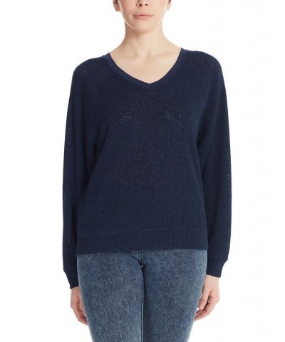 Marc New York Women's Performance Long Sleeve Knit Mesh Pullover Top Fiji $29.30 Tops