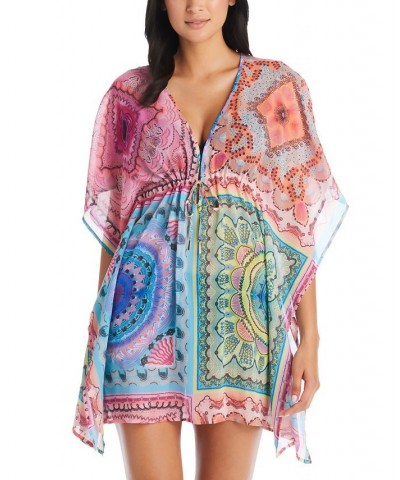 Women's A New Groove Chiffon Caftan Cover-Up Multi $42.57 Swimsuits