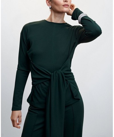 Women's Knotted Top Green $31.50 Tops