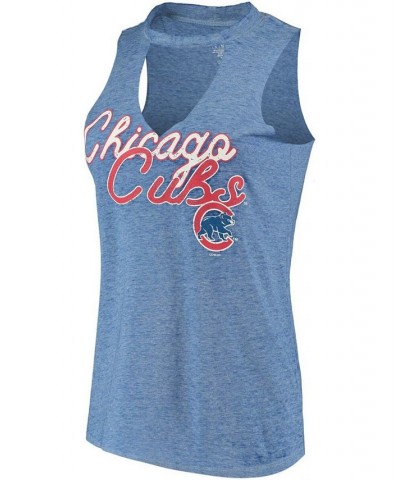 Women's Royal Chicago Cubs Loyalty Choker Neck Tank Top Royal $20.89 Tops