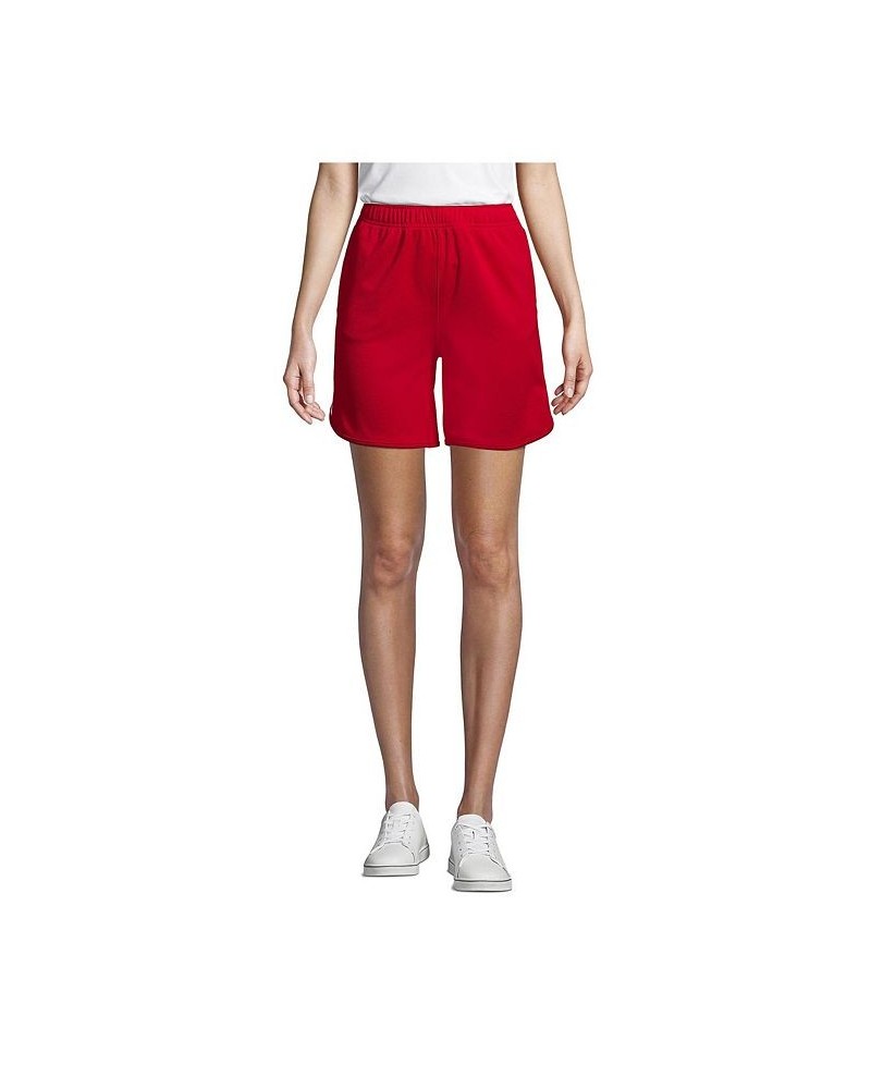 School Uniform Women's Mesh Athletic Gym Shorts Red $17.84 Shorts