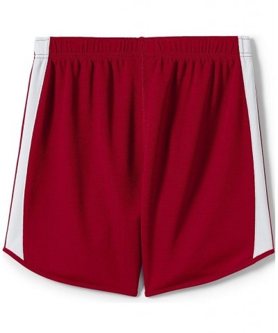 School Uniform Women's Mesh Athletic Gym Shorts Red $17.84 Shorts