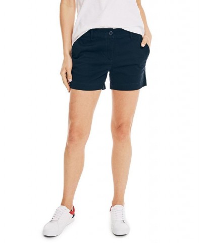 Women's 4" Stretch-Twill Shorts Blue $13.90 Shorts