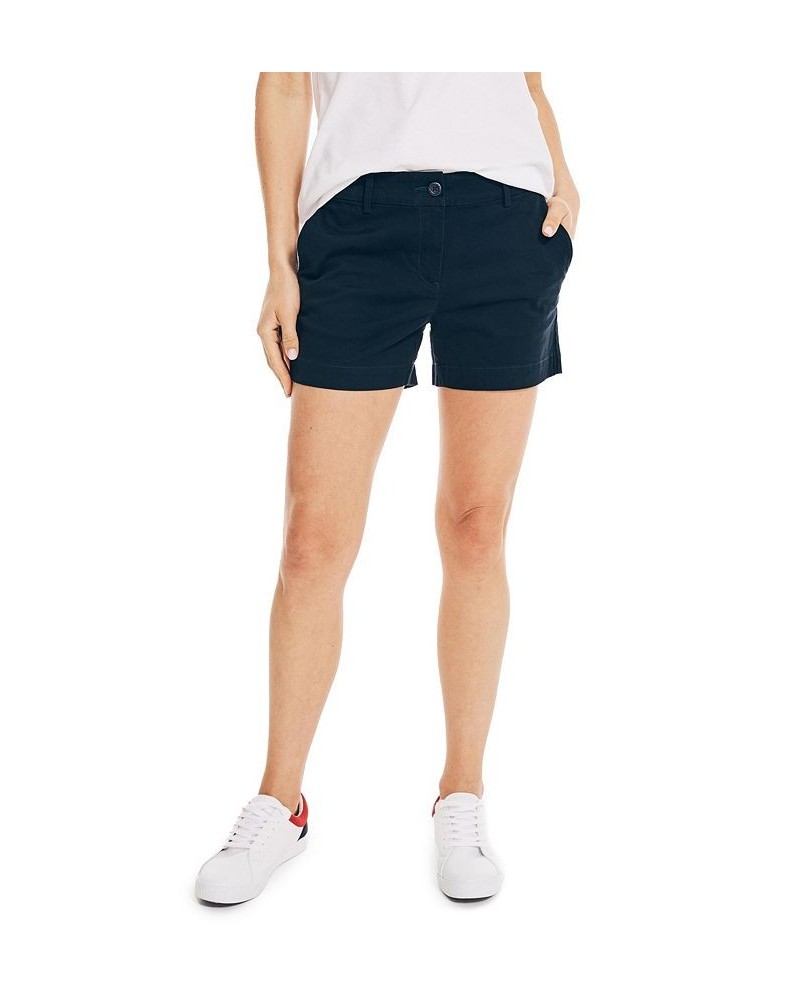 Women's 4" Stretch-Twill Shorts Blue $13.90 Shorts