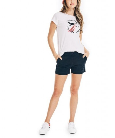 Women's 4" Stretch-Twill Shorts Blue $13.90 Shorts