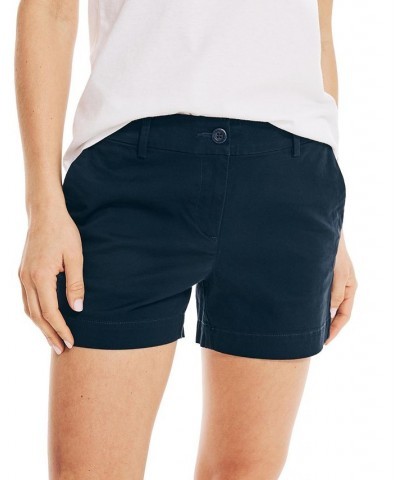 Women's 4" Stretch-Twill Shorts Blue $13.90 Shorts