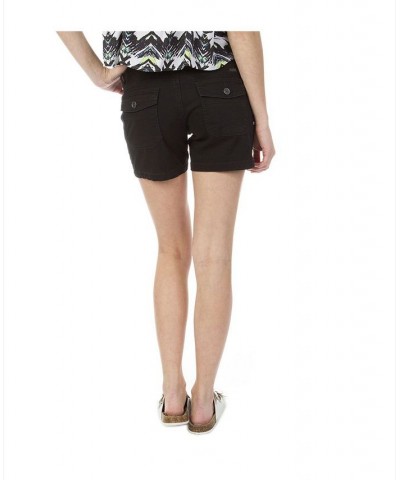 Juniors' Darcy Stretch Twill Shorts Black $14.57 Shorts