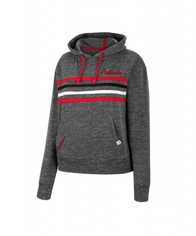 Women's Charcoal Nebraska Huskers Backstage Speckled Pullover Hoodie Charcoal $34.31 Sweatshirts