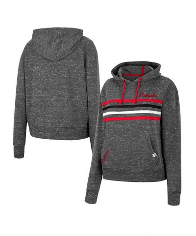 Women's Charcoal Nebraska Huskers Backstage Speckled Pullover Hoodie Charcoal $34.31 Sweatshirts