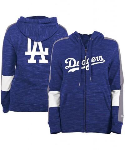 Women's Royal Los Angeles Dodgers Colorblock Full-Zip Hoodie Royal $42.50 Sweatshirts