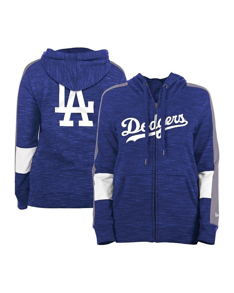 Women's Royal Los Angeles Dodgers Colorblock Full-Zip Hoodie Royal $42.50 Sweatshirts