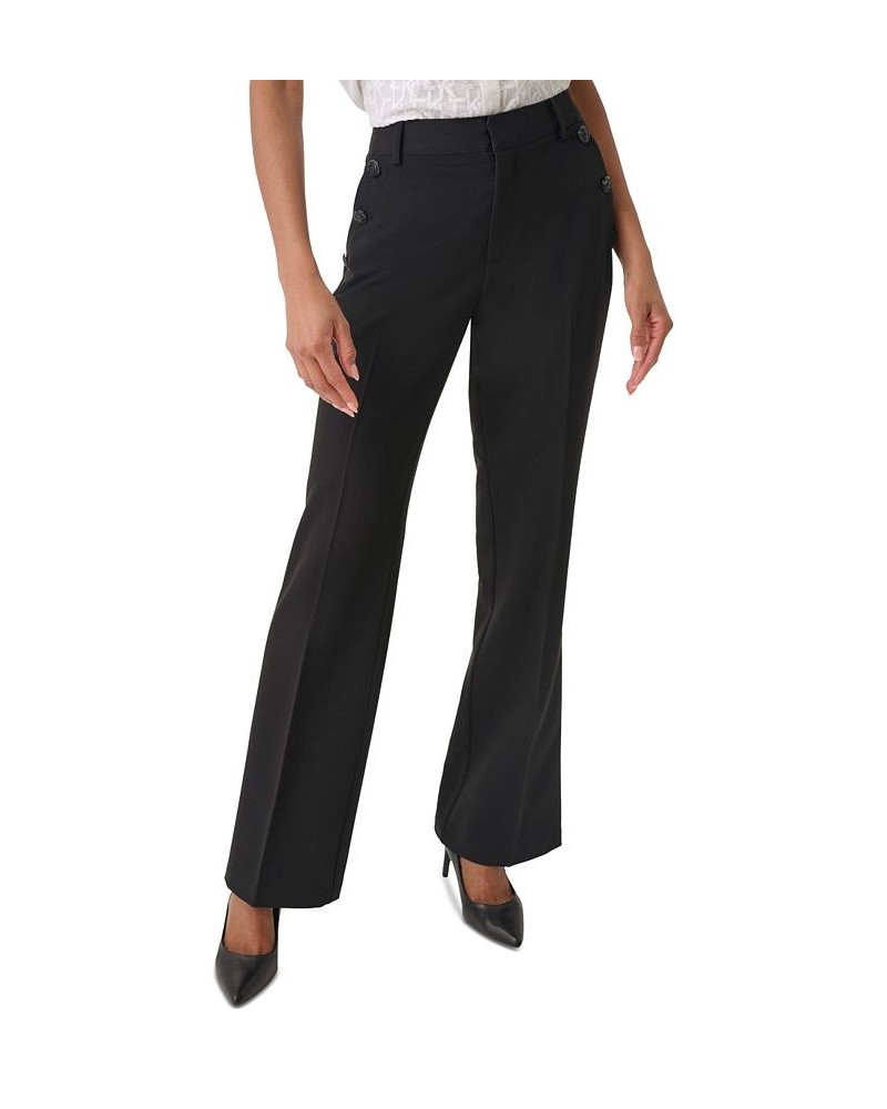 Women's Flared Career Sailor Pants Black $34.82 Pants