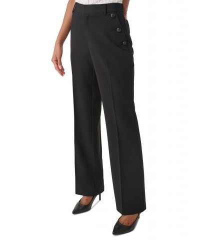 Women's Flared Career Sailor Pants Black $34.82 Pants