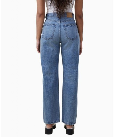 Women's Loose Straight Jeans Surfers Blue $34.30 Jeans