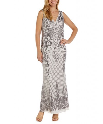 Sequined Gown Silver $90.72 Dresses