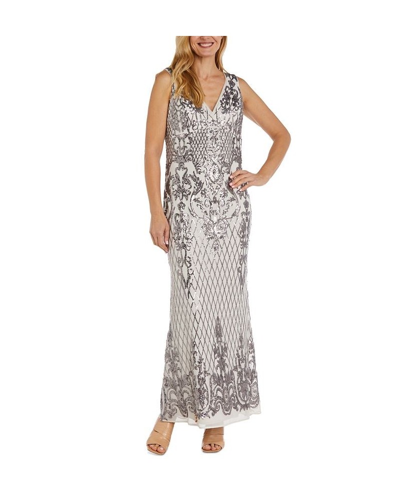 Sequined Gown Silver $90.72 Dresses