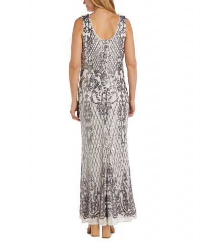 Sequined Gown Silver $90.72 Dresses