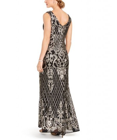 Sequined Gown Silver $90.72 Dresses