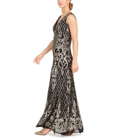 Sequined Gown Silver $90.72 Dresses