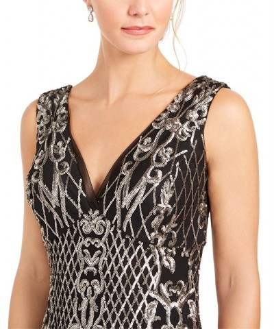 Sequined Gown Silver $90.72 Dresses