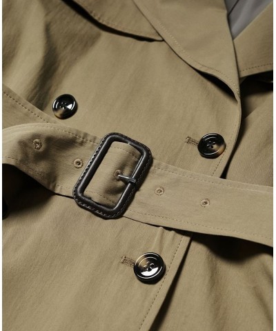 Women's Double Breasted Trench Coat Khaki $56.00 Coats