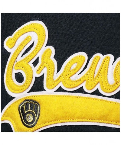 Women's Navy Milwaukee Brewers Plus Size Side Split Pullover Hoodie Navy $43.15 Sweatshirts