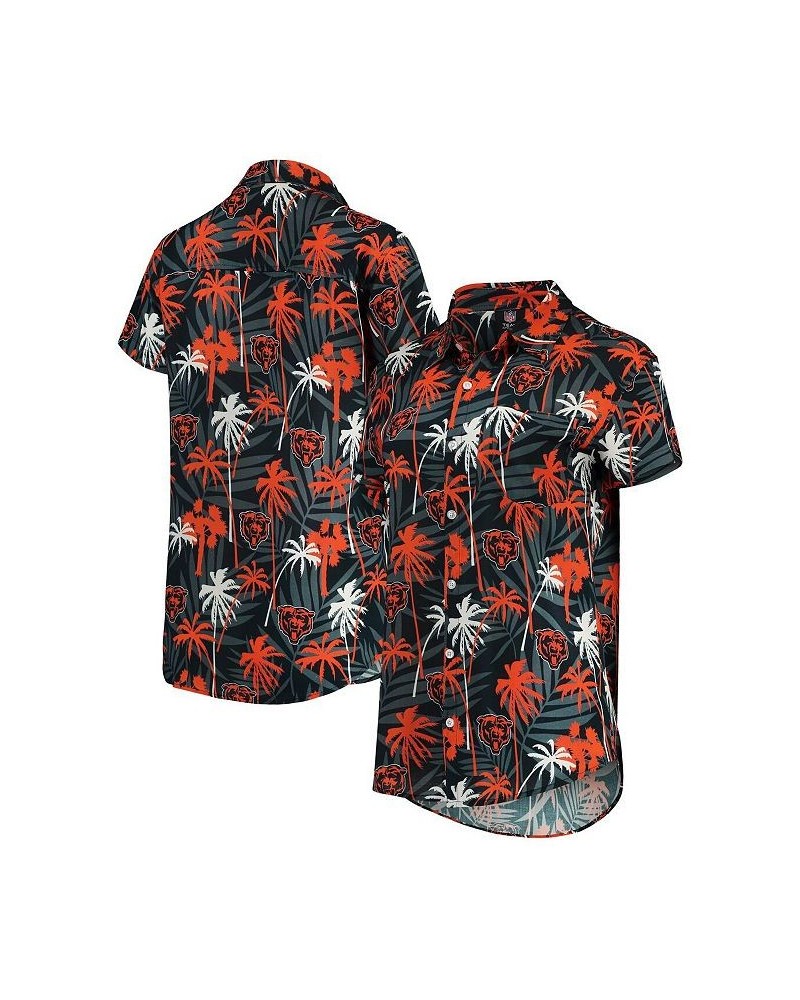 Women's Navy Chicago Bears Floral Harmonic Button-Up Shirt Navy $39.20 Tops