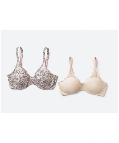 Passion for Comfort Seamless Underwire Minimizer Bra 3385 Pink Leaf Print $13.64 Bras