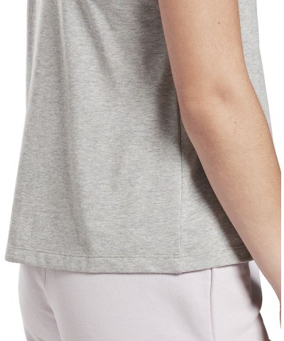 Women's Identity Logo Racerback Jersey Tank Top Gray $11.00 Tops