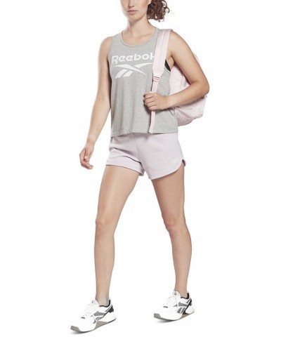 Women's Identity Logo Racerback Jersey Tank Top Gray $11.00 Tops