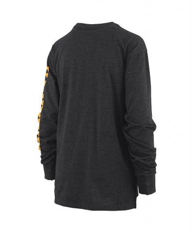 Women's Black Iowa Hawkeyes Plus Size Two-Hit Canyon Long Sleeve T-shirt Black $32.99 Tops