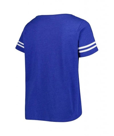 Women's Royal Los Angeles Dodgers Plus Size V-Neck Jersey T-shirt Royal $32.39 Tops