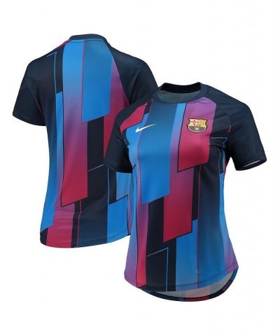 Women's Blue Barcelona 2021/22 Pre-Match Performance Top Blue $27.26 Jersey